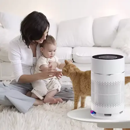 Máquina de sonido para bebé, purificador de aire con ruido blanco y luz nocturna para dormir