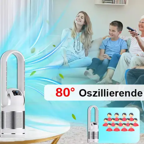 Purificador de aire multifuncional con filtro HEPA para Smart Home con calentador sin cuchilla y ventilador más fresco