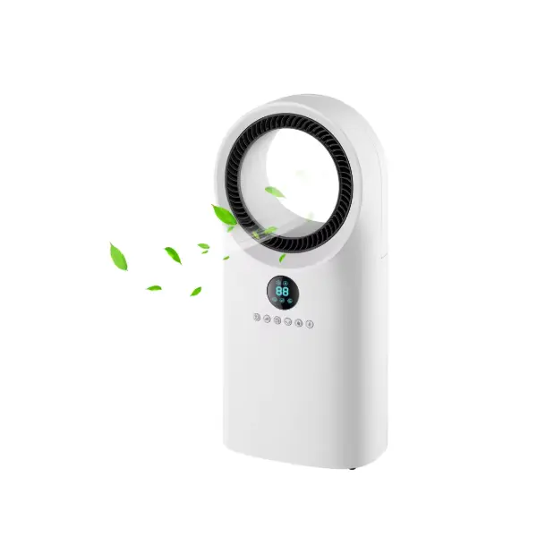 Ventilador de piso con pedestal sin aspas con circulación de aire turbo